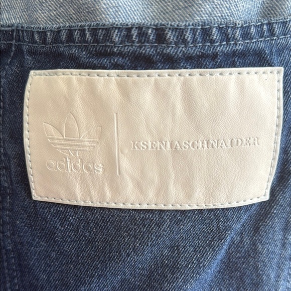 ✨Host pick✨Adidas Blue Patchwork Wide-Leg Jeans size small - Picture 6 of 11